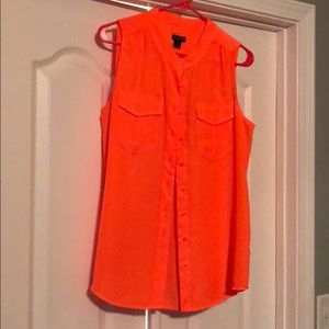 J Crew Sleeveless Button Up Shirt